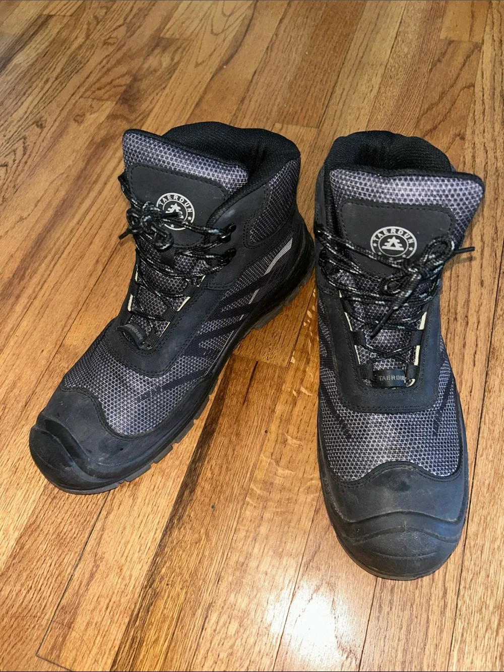 Taerdun Men's Black and Gray Lightweight Safety Boot sz 13